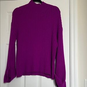 Fashion Nova Bold Magenta Ribbed Sweater